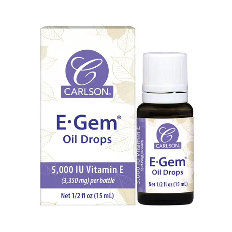 Carlson, E-Gem Oil Drops, 1/2 fl oz (15 ml) – image 1