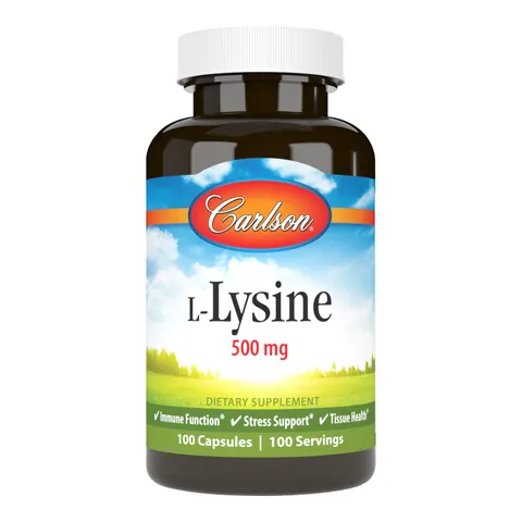 Carlson, L-Lysine, 500 mg, 100 Capsules – image 1
