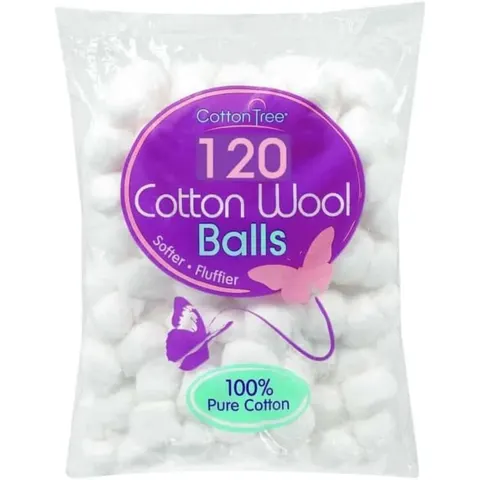 Pack of 120 White Cotton Wool Balls – image 1