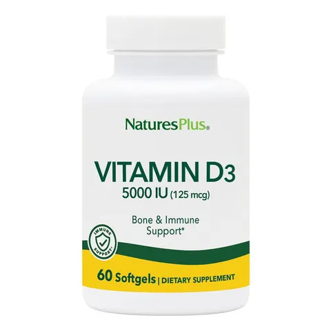 Natures Plus VITAMIN D3 5000 IU SOFTGELS 60 – image 1