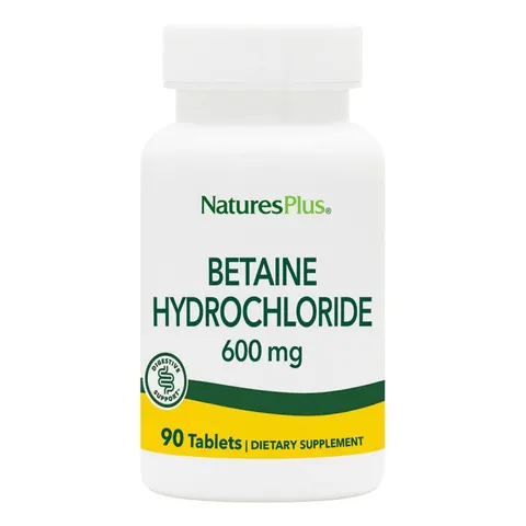 NaturesPlus Betaina Hydrochlorid 600 mg 90 Comprimidos – Bild 1