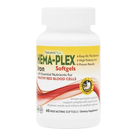 Nature's Plus, Hema-Plex, 60 Fast-Acting Softgels – image 1
