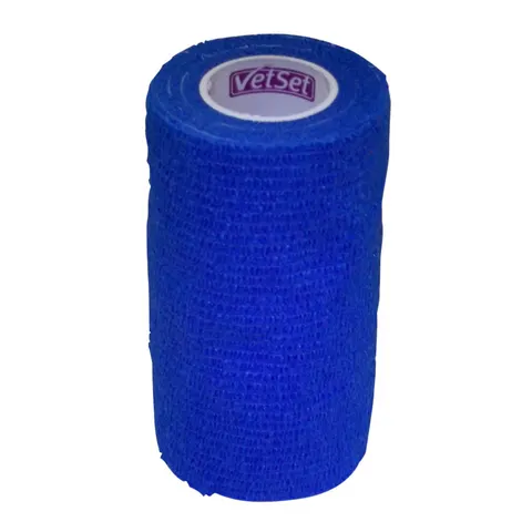 Vetset WrapTec Cohesive Bandage 100mm - Blue – image 1
