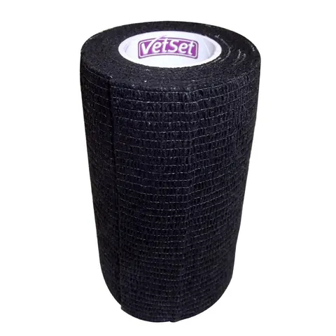 Vetset WrapTec Cohesive Bandage 100mm - Black – image 1