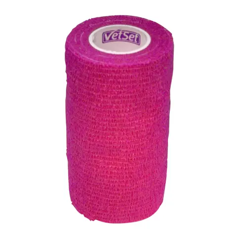 Vetset WrapTec Cohesive Bandage 100mm - Pink – image 1