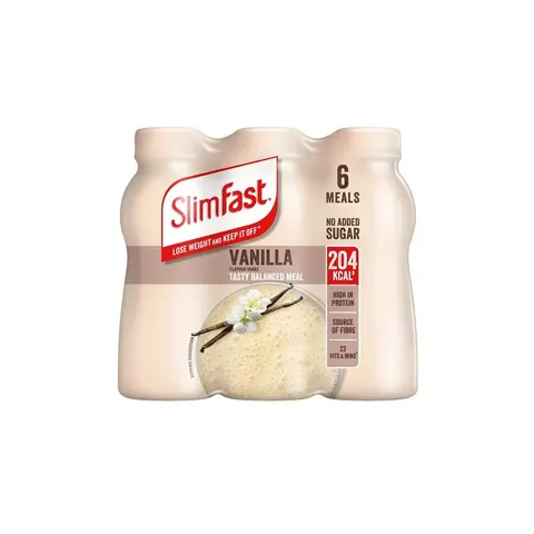 SlimFast Milkshake Vanilla 325ml x 6 – image 1