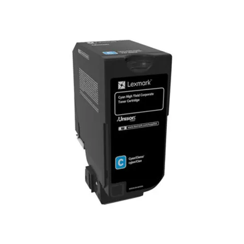 Lexmark 74C2HCE Toner-kit cyan return program corporate. 12K pages for – image 1