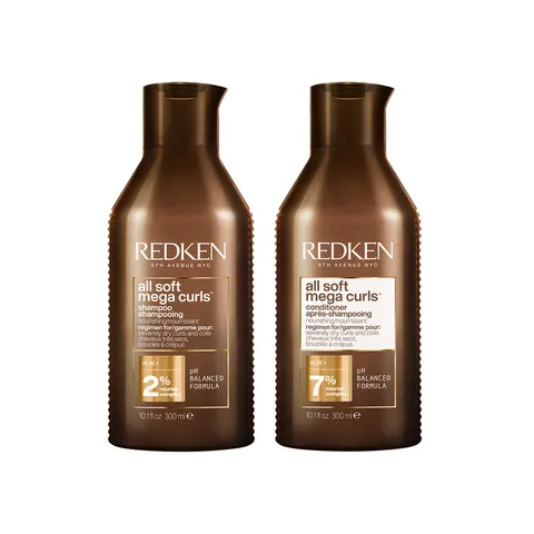 Redken All Soft Mega Curl Shampoo 300ml & All Soft Mega Curl Condition – image 1