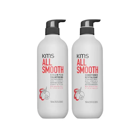KMS All Smooth Shampoo 750ml & All Smooth Conditioner 750ml Duo – image 1