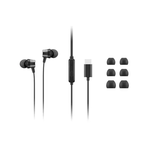 Headphones Lenovo Black – afbeelding 1