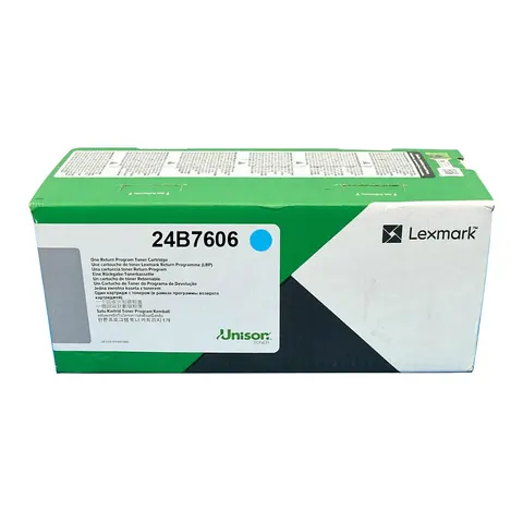 Lexmark 24B7606 Toner cyan return program. 12K pages ISO/IEC 19752 for – image 1