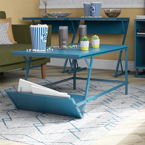 Dorel Regal Rectangular Coffee Table - Blue – image 1