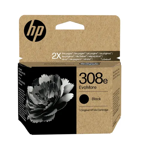 HP 308e Schwarz Tintenpatrone EvoMore – Bild 1