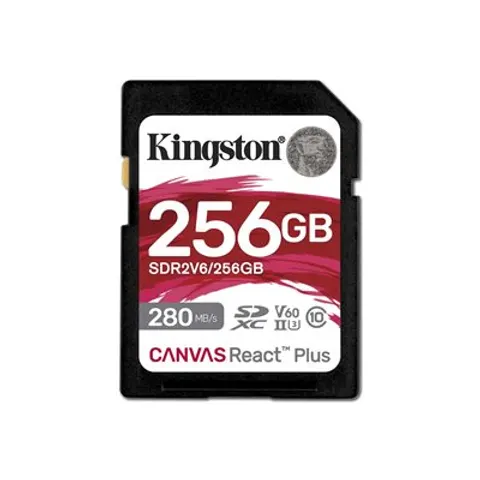 Kingston Canvas React Plus – SD / microSD – UHS-II – Klasse 10 – Ultra HD & RAW Ready – afbeelding 1
