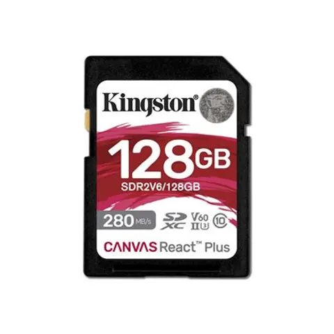 Kingston Technology 128GB Canvas React Plus SDXC UHS-II 280R/100W U3 V – image 1