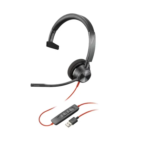 HP POLY Auriculares monoaurales Blackwire 5210 USB-A Negro – imagen 1