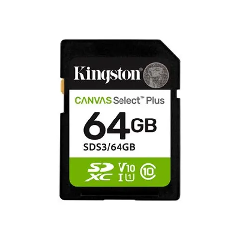 Kingston Technology 64GB SDXC Canvas Select Plus Gen3 100MB/s C10 UHS – image 1