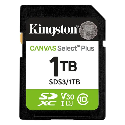 Kingston Technology 1TB SDXC Canvas Select Plus Gen3 150MB/s C10 UHS-I – image 1