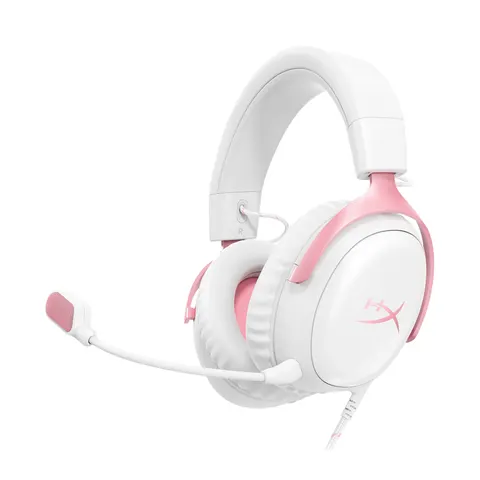 Kingston HyperX Cloud III - Auriculares gaming (blancos/rosas) – imagen 1