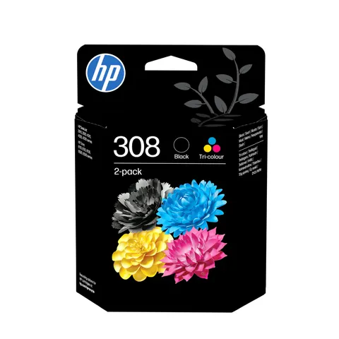 HP 308 (6L6S6UE) - Schwarz + 3 Farben - Druckerpatrone - Multipack – Bild 1