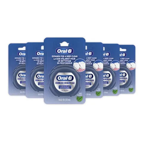 Oral-B Expandable Dental Floss – Mint, Deep Clean, 6-Pack (50m) – image 1