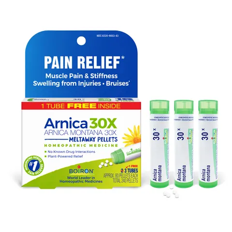 Boiron, Arnica 30X, 3 Tubes, Approx. 80 Pellets Each – image 1