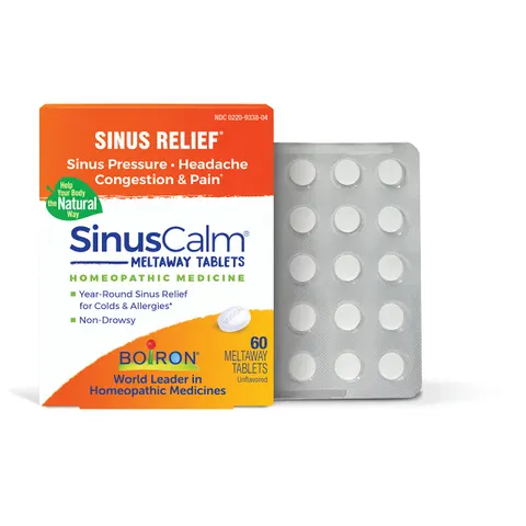 Boiron, SinusCalm, Sinus Relief, Unflavored, 60 Quick-Dissolving Tablets – image 1