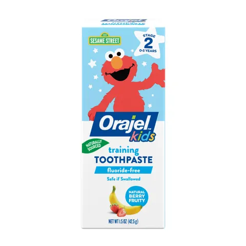 Orajel Elmo Fluoride-Free Training Toothpaste, Berry Fun, 1.5oz – image 1