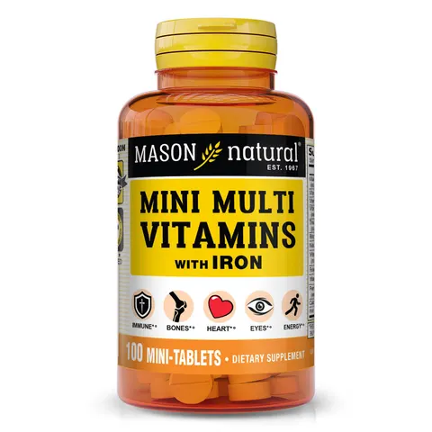 Mason Natural, Daily Multiple Vitamins With Iron, 100 Tablets – image 1