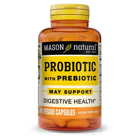 Mason Natural, Probiotic with Prebiotic, 40 Veggie Capsules – image 1