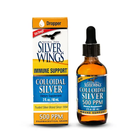 Natural Path Silver Wings, Colloidal Silver, 500 PPM, 2 fl oz (60 ml) – image 1