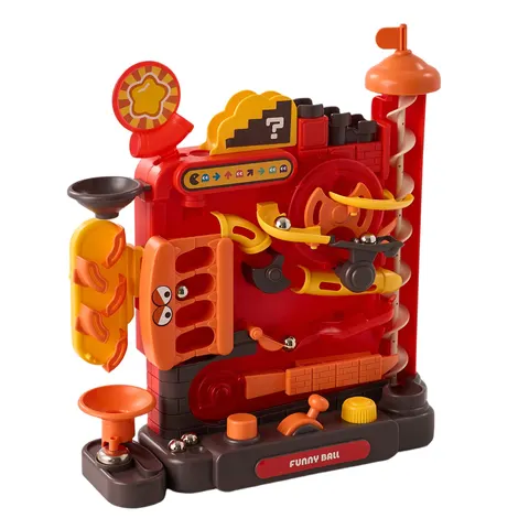 Colourful Marble Run Toy Vertical Obstacle Track with 6 Balls – image 1