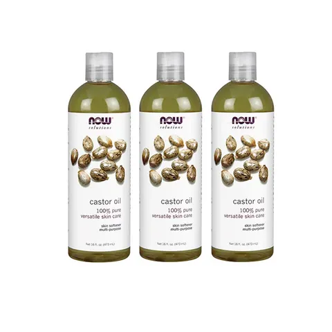 Now Solutions Castor Oil 100% Pure 16 Fl Oz (3 Count) – image 1