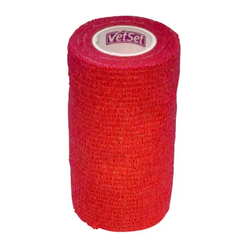 (100mm, Red) WrapTec Cohesive Bandage – image 1