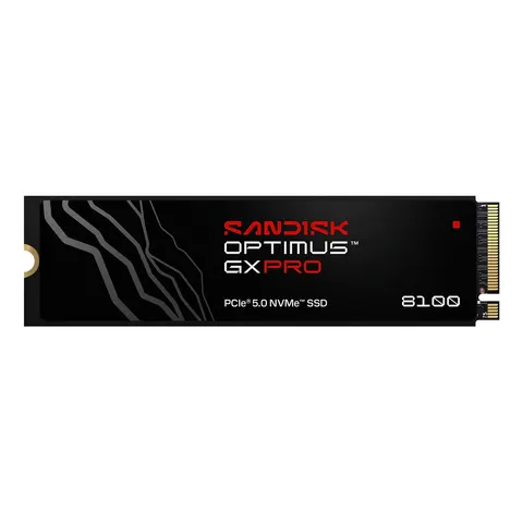 SanDisk Optimus GX PRO 8100 SSD 4TB M.2 2280 PCIe Gen5 Internes Solid-State-Module – Schwarz – Bild 1