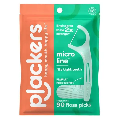Plackers Micro Dental Flossers, Mint – 270 Count (Pack of 3) – image 1