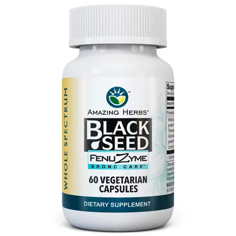 Amazing Herbs, Black Seed, 60 Vegetarian Capsules – image 1