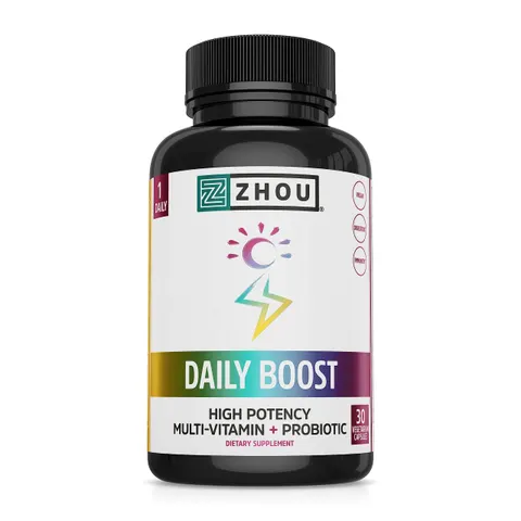 Zhou Nutrition, Daily Boost, 30 Vegetarian Capsules – image 1