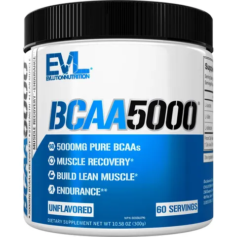 EVLution Nutrition, BCAA5000, Unflavored, 10.58 oz (300 g) – image 1