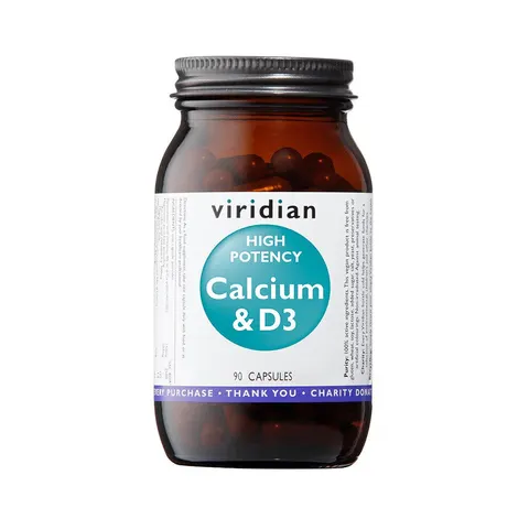 Viridian calcio-d3 alta potencia 90cap. – imagen 1