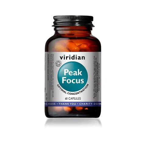 VIRIDIAN Peak Focus Bio 60 caps – imagen 1
