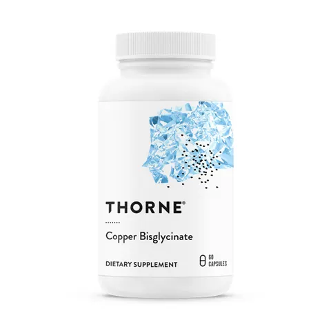 Thorne Research, Copper Bisglycinate, 60 Capsules – image 1