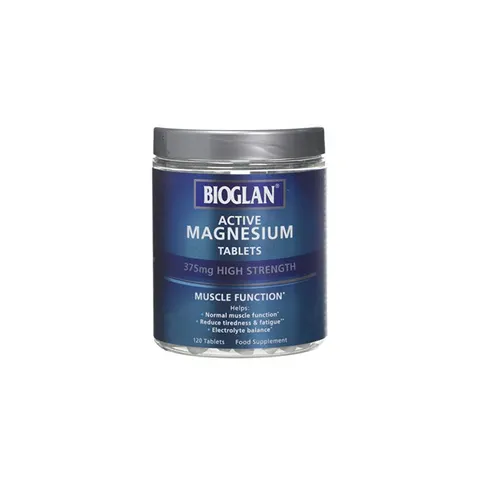 Bioglan Active Magnesium – Supports Muscle Function – 120 Tablets | Daily Magnesium Supplement – image 1