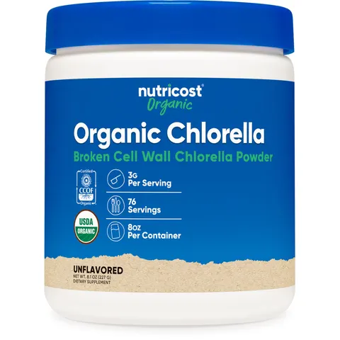Nutricost, Organic Chlorella, Unflavored, 8 oz (227 g) – image 1