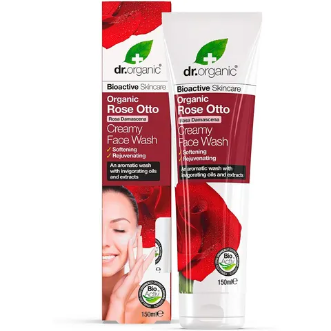 Dr. Organic Rose Face Wash Cleanser 150 ml – image 1