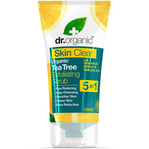 Dr. Organic Exfoliante Facial Tea Tree 125 ml – imagen 1