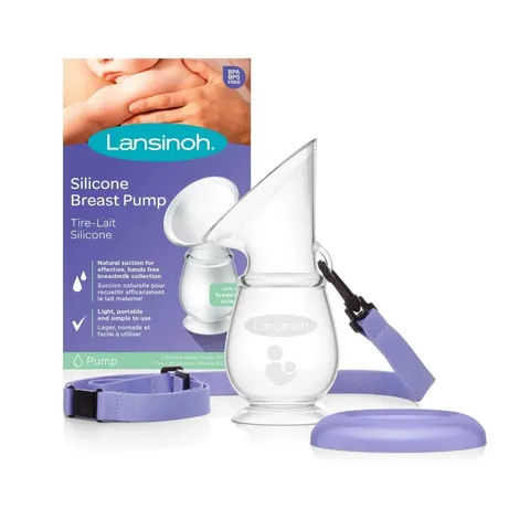 Lansinoh Silikon-Handmilchpumpe – transparent – Bild 1