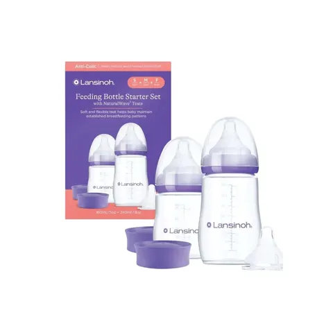 Lansinoh Feeding Bottle Starter Set – Natural – image 1
