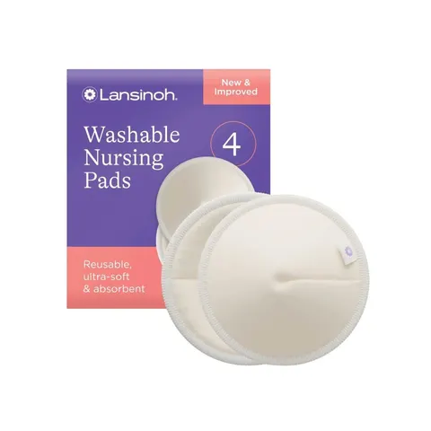Lansinoh Washable Nursing Pads 4 pcs – image 1