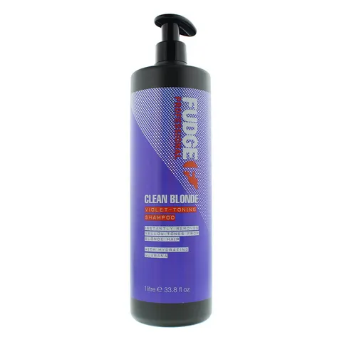 Fudge Clean Blonde Violet Toning Shampoo, Paars, 1000 ml – afbeelding 1